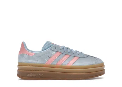 Pre-owned Adidas Originals Gazelle Bold (kids) Sneakers In Clear Sky Blue/semi Pink Spark/silver Metallic