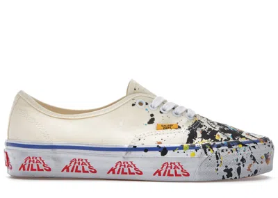 Pre-owned Vans Men's  Authentic Reissue 44 Gallery Dept. Art That Kills Sneakers In Cream