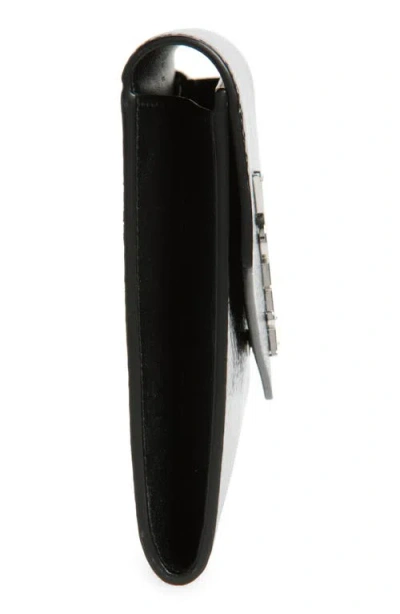 Saint Laurent Cassandre Snakeskin Embossed Patent Leather Envelope Wallet