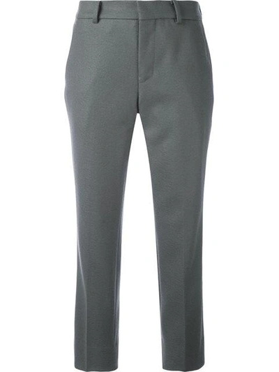 Shop 08sircus Cropped Tailored Trousers - Grey