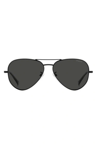 Polaroid 59mm Polarized Pilot Sunglasses