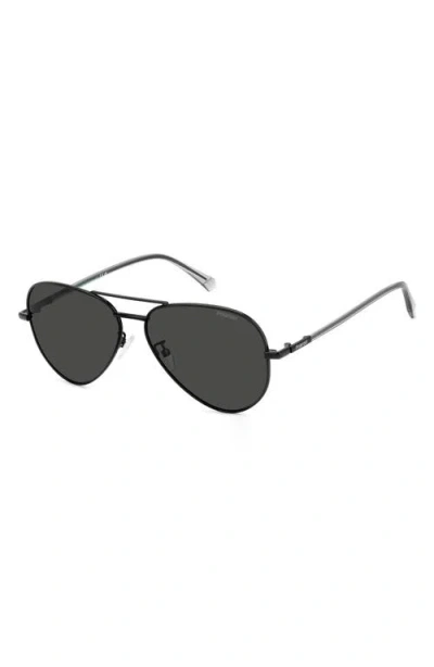 Polaroid 59mm Polarized Pilot Sunglasses