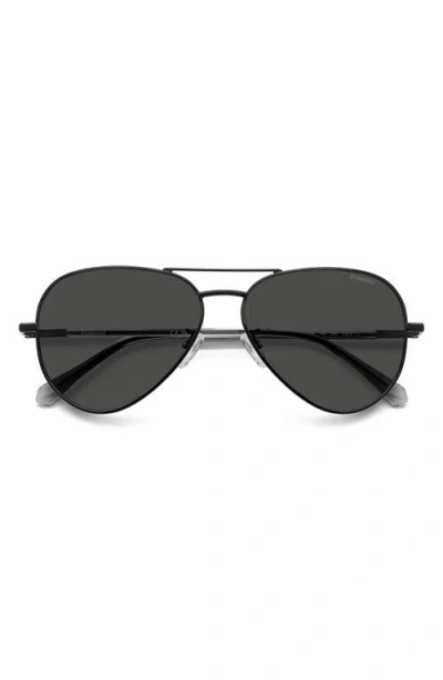 Polaroid 59mm Polarized Pilot Sunglasses