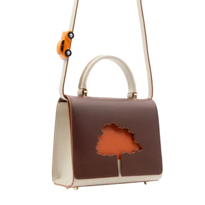 Absurde Women's One Way Brown Small Leather Shoulder Bag