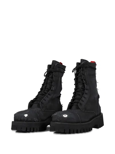 424 Distressed-effect Boots In Black
