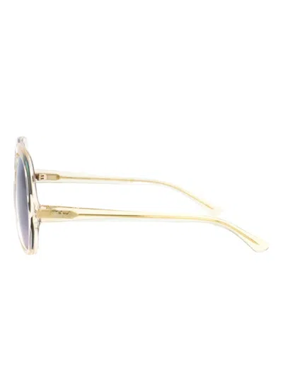 Chloé Chloe Aviator Sunglasses Ch0289 S 004 In Transparent