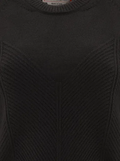Alexander Mcqueen Chevron Corset Sweater In Wool