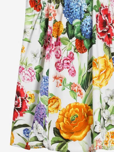 Dolce & Gabbana Girl's Floral-print Pleated Dress