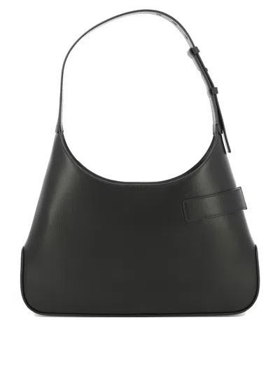 Ferragamo Hobo Gancini-buckle Shoulder Bag In Black