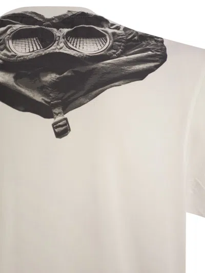 C.p. Company Logo-print Cotton T-shirt In White