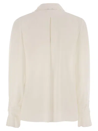 Elisabetta Franchi Georgette Shirt With Floral Embroidery