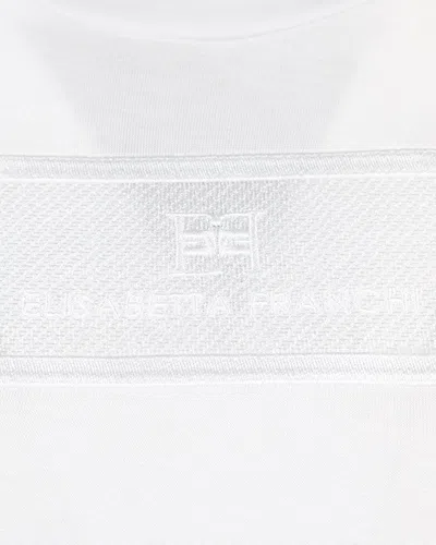 Elisabetta Franchi Crew Neck Modal T-shirt With Embroidered Thread
