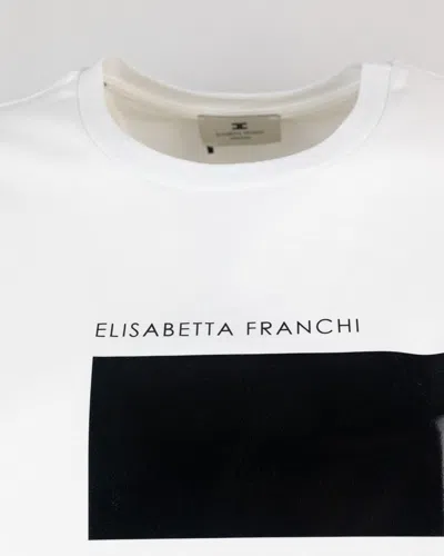 Elisabetta Franchi T Shirt In Jersey Con Macro Logo