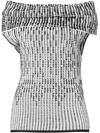 ROLAND MOURET off-shoulder knitted top,DRYCLEANONLY