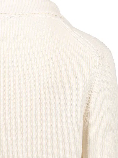 Tom Ford Silk Merino Shawl Collar Cardigan Knitwear White