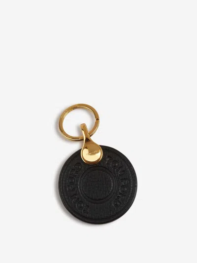 Tom Ford Leather Logo Disk Keyring