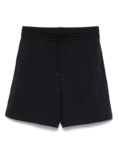 Emporio Armani Logo Print Cotton Shorts