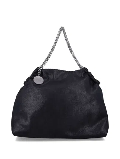 Stella Mccartney Soft Textured Black Bag With Elegant Chain Strap