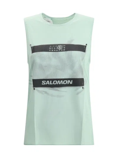 Mm6 Maison Margiela Blue Salomon Edition Abstract Print Sport Top