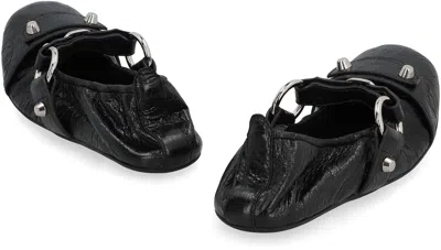 Balenciaga Black Lamb Leather Shoes With Striking Metallic Accents