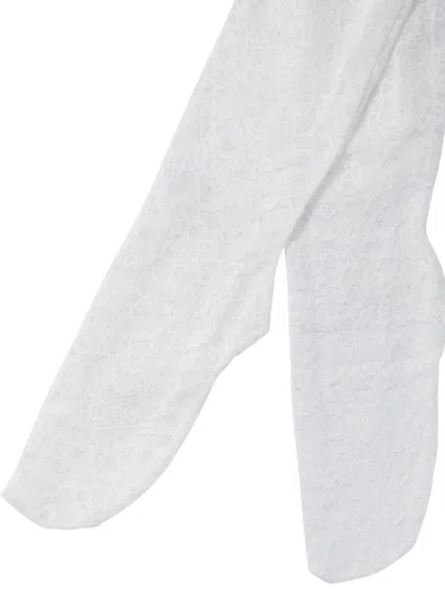 Valentino Sheer Lace Waistband Socks