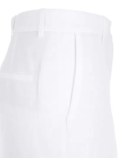 Fabiana Filippi Straight-fit In White Linen Trousers White