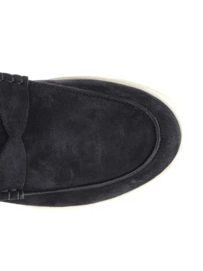 Brunello Cucinelli Penny-slot Suede Loafers