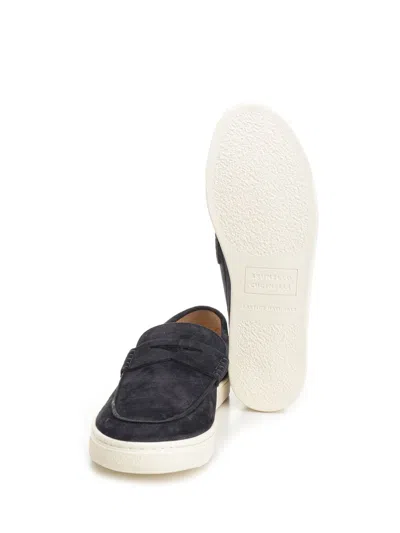 Brunello Cucinelli Penny-slot Suede Loafers