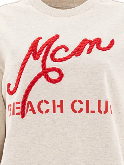 Mcm Beach Club Logo Cropped Sweatshirt