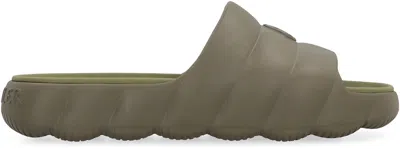 Moncler Military Green Rubber Lilo Slippers
