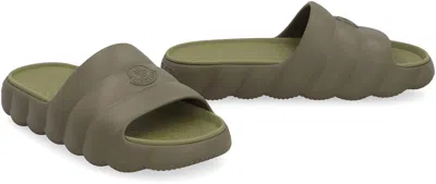 Moncler Military Green Rubber Lilo Slippers