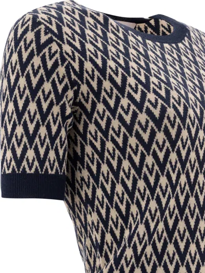 Valentino Garavani Toute La V Jacquard Virgin Wool Sweater