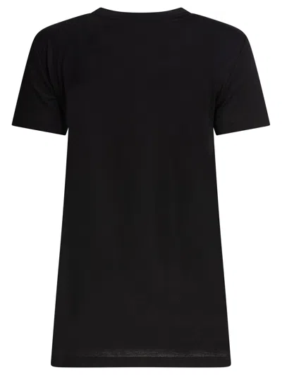 Max Mara Embellished Round Neck Top With Graphic Detail In Black