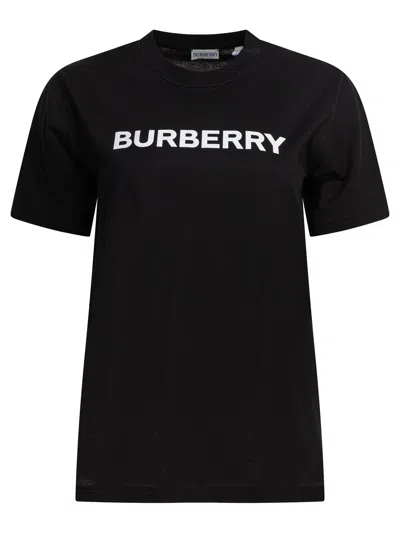 Burberry Black T-shirt With Bold Logo Design