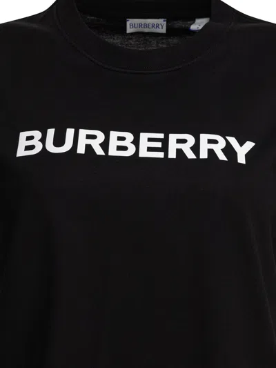 Burberry Black T-shirt With Bold Logo Design