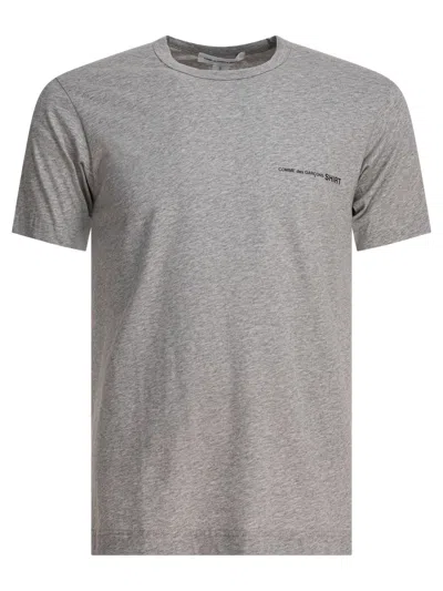 Comme Des Garçons Shirt Logo Print Crewneck T-shirt In Gray