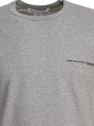 Comme Des Garçons Shirt Logo Print Crewneck T-shirt In Gray