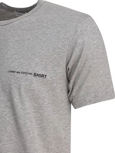 Comme Des Garçons Shirt Logo Print Crewneck T-shirt In Gray
