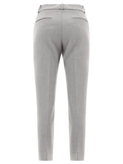 Peserico Fitted Grey Tailored Trousers