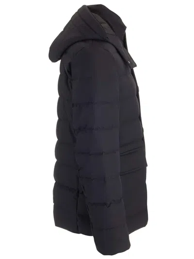 Fay Technical Jersey Down Jacket Coats Blue
