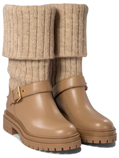 Gianvito Rossi Thurso Stretch Knit Mid-calf Boots