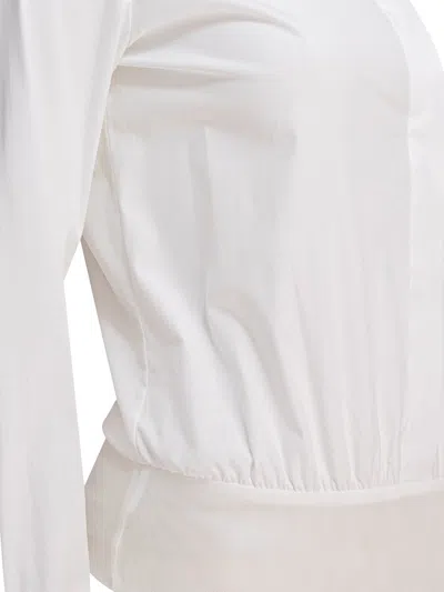 Max Mara Collared Bodysuit With Cuffed Long Sleeves