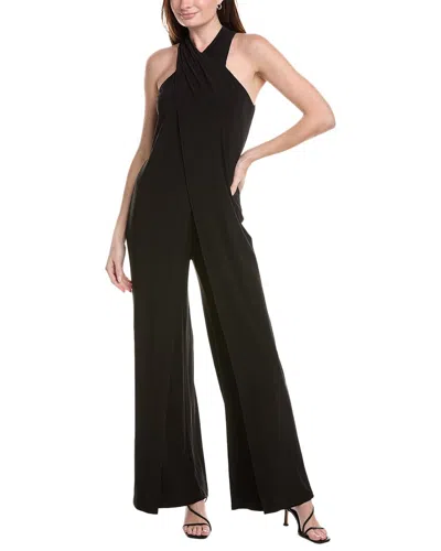Adrianna Papell Crossover Neck Overlay Jumpsuit