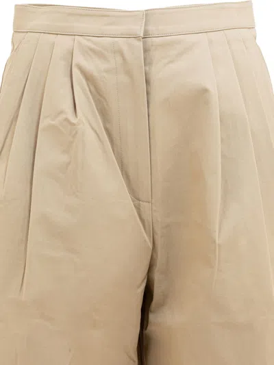 Theloom Cropped Beige Wide-leg Trousers