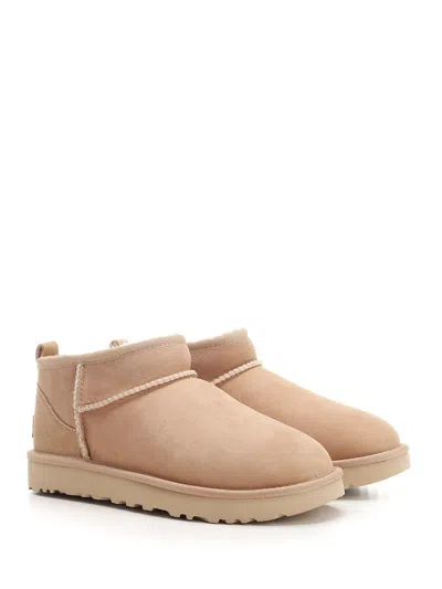 Ugg Beige 'ultra Mini' Boots