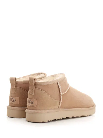 Ugg Beige 'ultra Mini' Boots