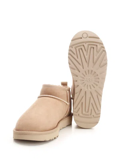 Ugg Beige 'ultra Mini' Boots