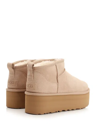 Shop Ugg Ultra Mini Platform Boots Beige