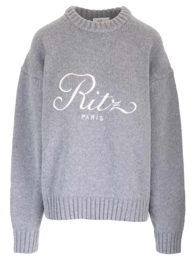 Frame X Ritz Unisex Cashmere Knit Sweater Sweatshirts Grey