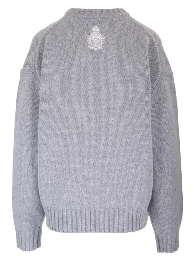 Frame X Ritz Unisex Cashmere Knit Sweater Sweatshirts Grey